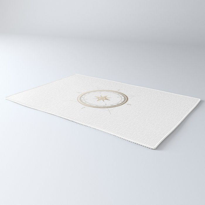 Gold Compass on White II Rug Gallery Image 3