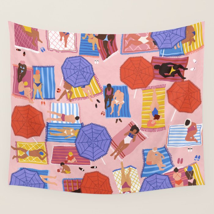 By the beach Wall Tapestry Gallery Image 1