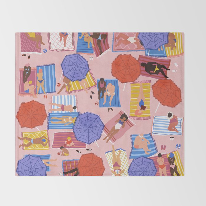 By the beach Throw Blanket Gallery Image 2