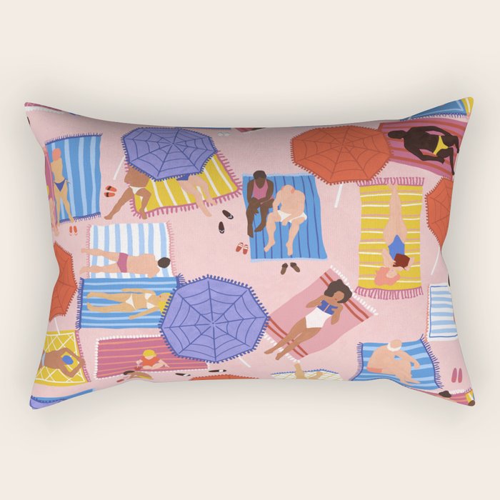 By the beach Rectangular Pillow Gallery Image 1