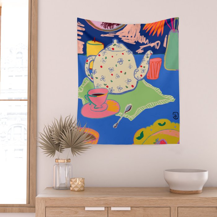 TEA TIME  Wall Tapestry Gallery Image 2