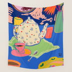 TEA TIME  Wall Tapestry Gallery Image 4