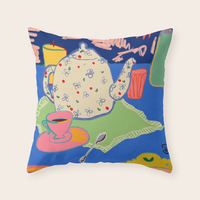 TEA TIME  Throw Pillow Gallery Image 6