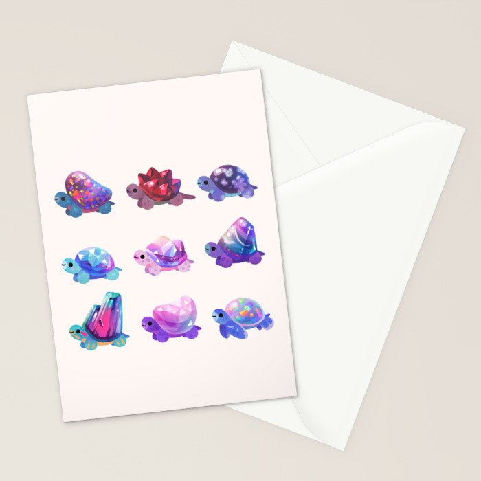Jewel turtle - pastel Stationery Card Gallery Image 2