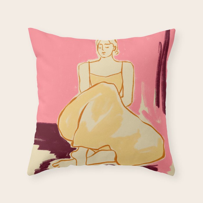 PINK DREAM Throw Pillow Gallery Image 1