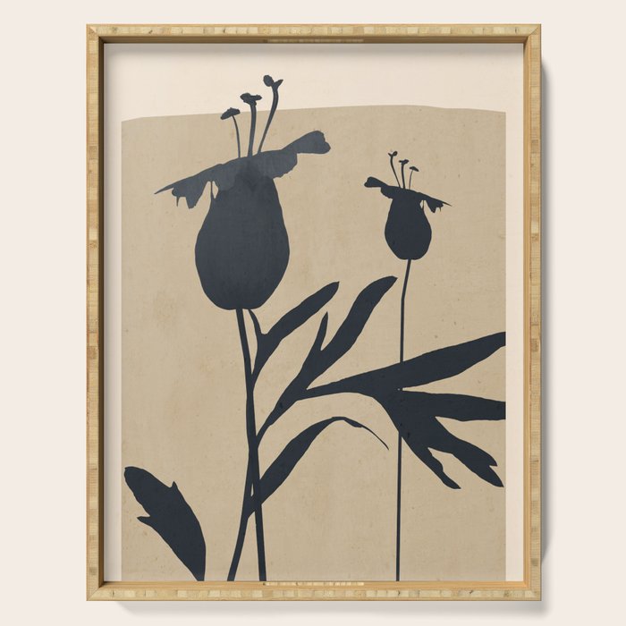 Abstract Art /Minimal Plant 93 Serving Tray Gallery Image 1