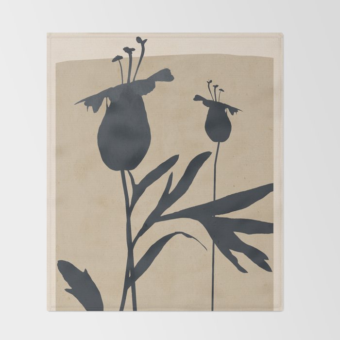 Abstract Art /Minimal Plant 93 Throw Blanket Gallery Image 2