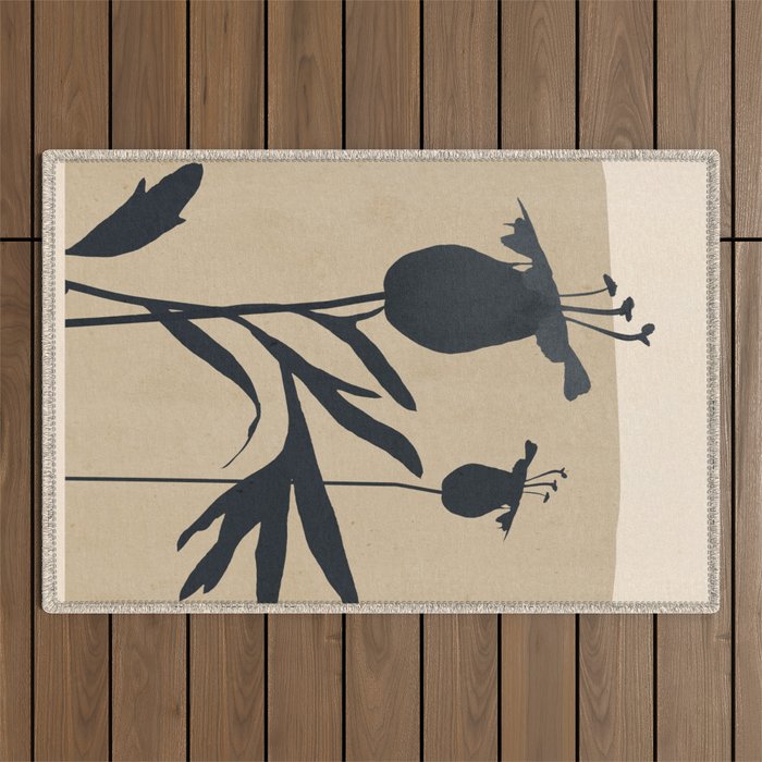 Abstract Art /Minimal Plant 93 Outdoor Rug Gallery Image 1