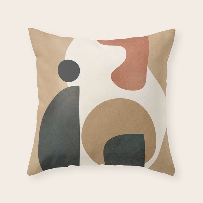 Modern Shapes Design 9 Throw Pillow Gallery Image 6