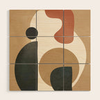 Modern Shapes Design 9 Wood Wall Art Gallery Image 1