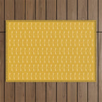 Dragonfly Pattern XIV Golden Yellow Outdoor Rug Gallery Image 1
