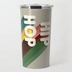 HIP HOP - retro typography Travel Mug Gallery Image 1