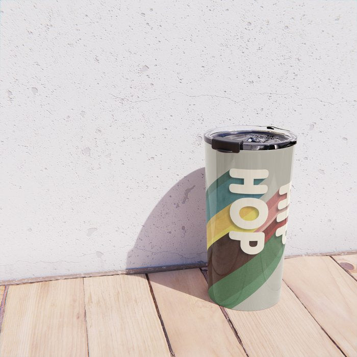 HIP HOP - retro typography Travel Mug Gallery Image 4