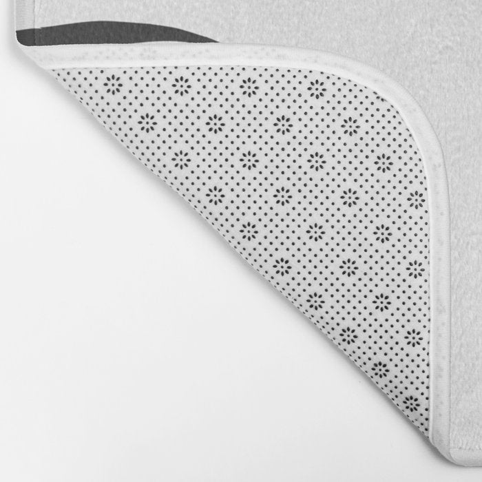 Black And White Palm Leaves Bath Mat Gallery Image 2