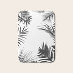Black And White Palm Leaves Bath Mat Gallery Image 1