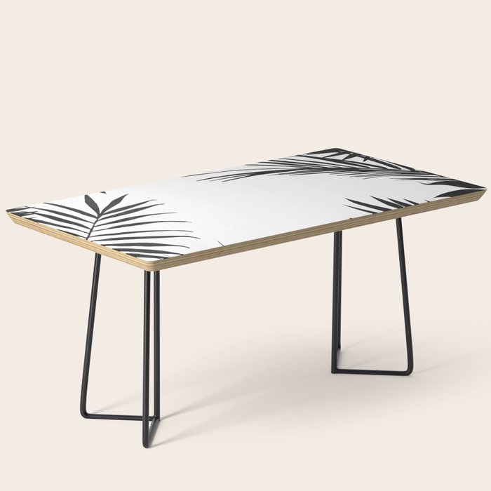 Black And White Palm Leaves Coffee Table Gallery Image 1