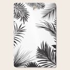 Black And White Palm Leaves Cutting Board Gallery Image 1