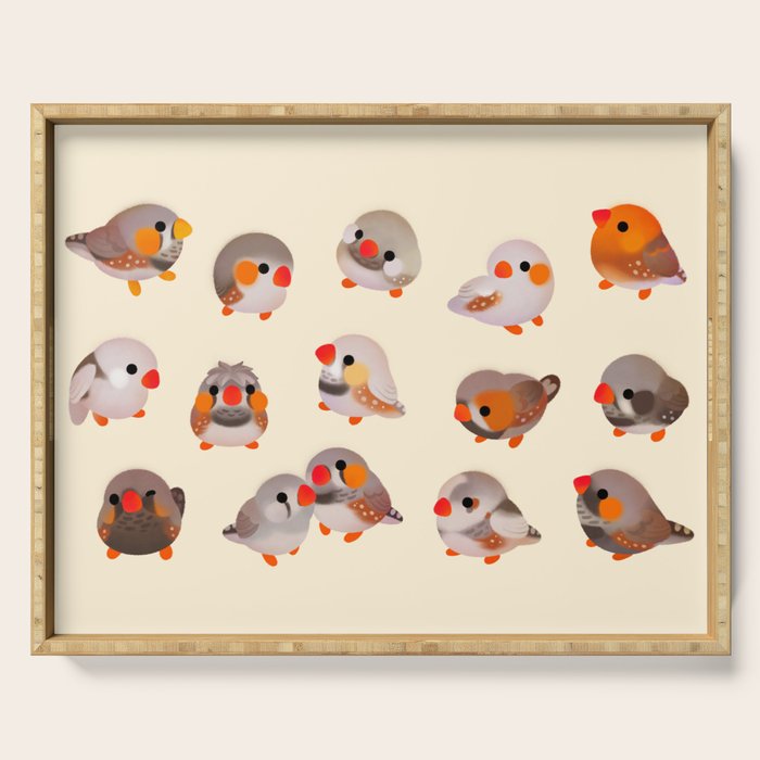 Zebra finch Serving Tray Gallery Image 1