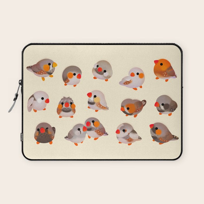 Zebra finch Laptop Sleeve Gallery Image 1