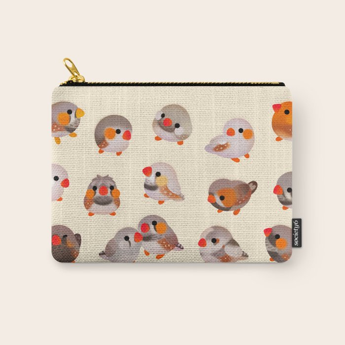 Zebra finch Carry All Pouch Gallery Image 1