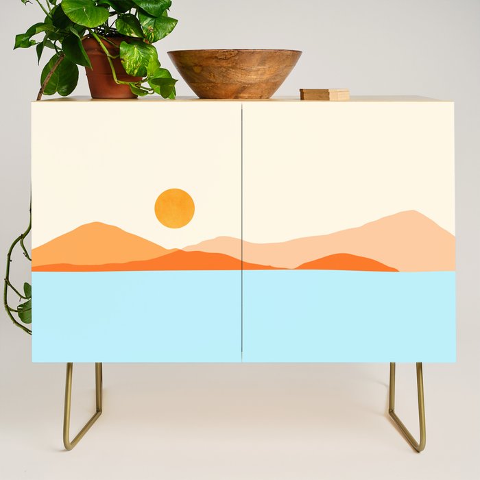 Desert Sea Views / Abstract Landscape Series Credenza Gallery Image 1