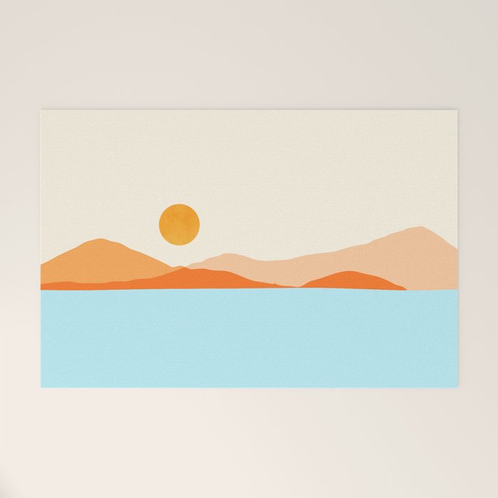 Desert Sea Views / Abstract Landscape Series Welcome Mat Gallery Image 1