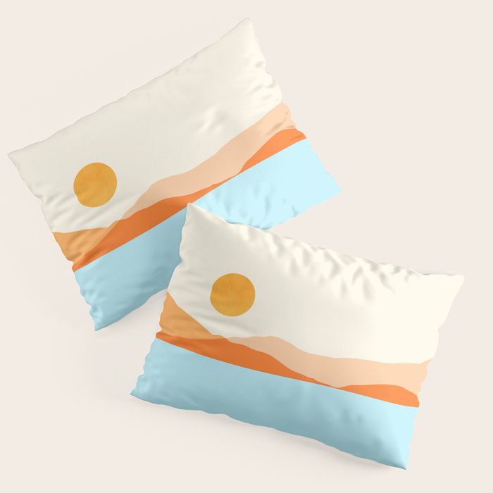 Desert Sea Views / Abstract Landscape Series Pillow Sham Gallery Image 1