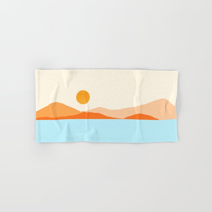 Desert Sea Views / Abstract Landscape Series Bath Towel Gallery Image 1