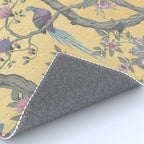 Chinoiserie Golden Gilt Peacock Peony Garden Rug Gallery Image 4