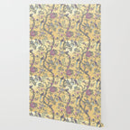 Chinoiserie Golden Gilt Peacock Peony Garden Wallpaper Gallery Image 2