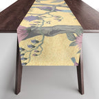 Chinoiserie Golden Gilt Peacock Peony Garden Table Runner Gallery Image 1