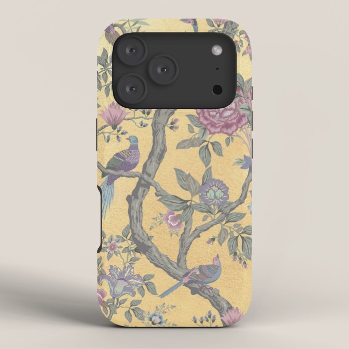 Chinoiserie Golden Gilt Peacock Peony Garden iPhone Case Gallery Image 3
