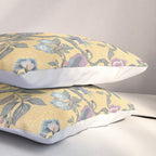 Chinoiserie Golden Gilt Peacock Peony Garden Pillow Sham Gallery Image 3