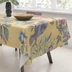 Chinoiserie Golden Gilt Peacock Peony Garden Tablecloth Gallery Image 3