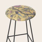 Chinoiserie Golden Gilt Peacock Peony Garden Stool Gallery Image 2