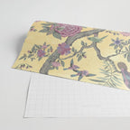 Chinoiserie Golden Gilt Peacock Peony Garden Wrapping Paper Gallery Image 2