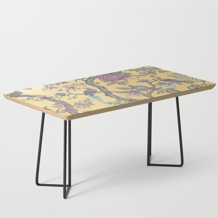 Chinoiserie Golden Gilt Peacock Peony Garden Coffee Table Gallery Image 1