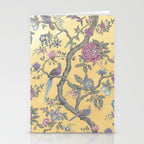 Chinoiserie Golden Gilt Peacock Peony Garden Stationery Card Gallery Image 2