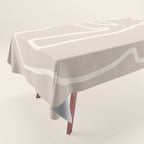 Abstract line art / Face/beige Tablecloth Gallery Image 1