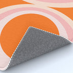 Calida - Retro Geometric Circle Pattern in Orange and Pink Rug Gallery Image 4