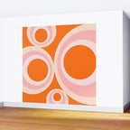 Calida - Retro Geometric Circle Pattern in Orange and Pink Wall Mural Gallery Image 2