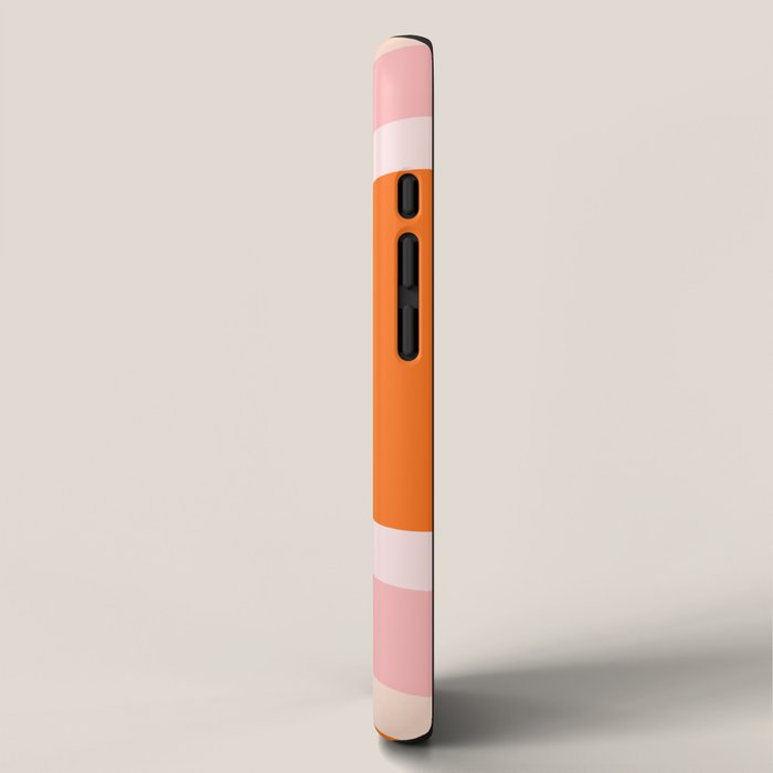 Calida - Retro Geometric Circle Pattern in Orange and Pink iPhone Case Gallery Image 2