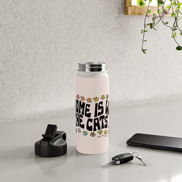 Home Is Where The Cats Are Water Bottle Gallery Image 4