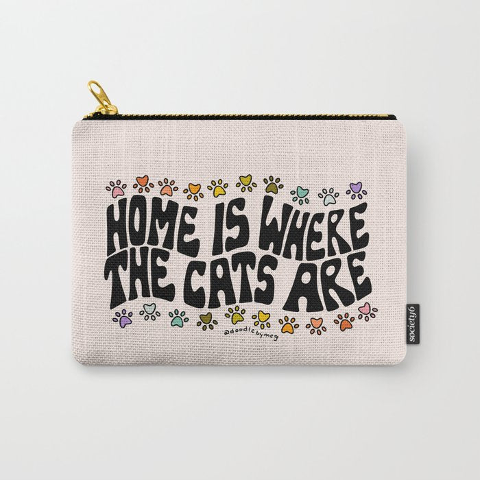 Home Is Where The Cats Are Carry All Pouch Gallery Image 1