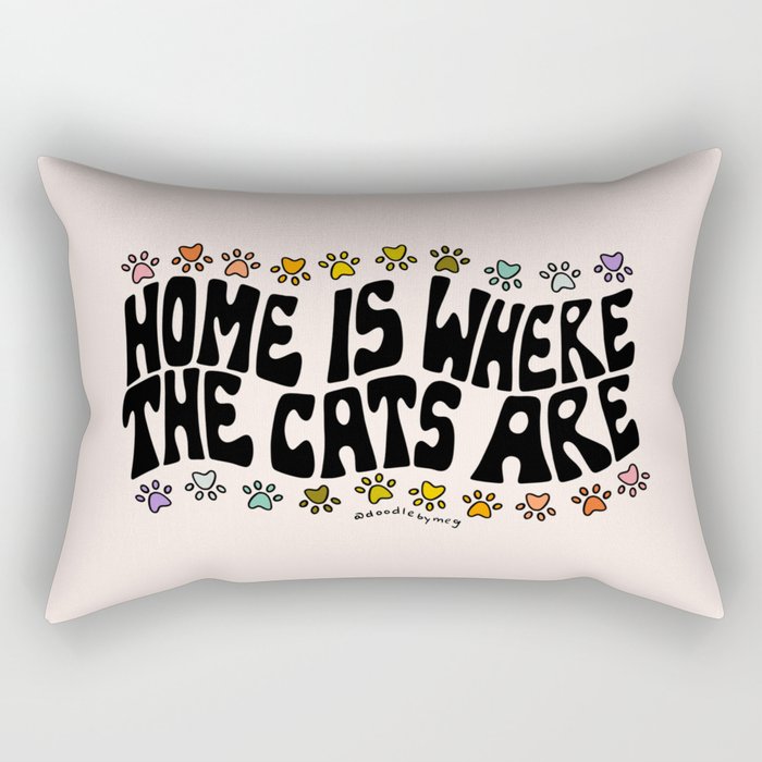 Home Is Where The Cats Are Rectangular Pillow Gallery Image 1