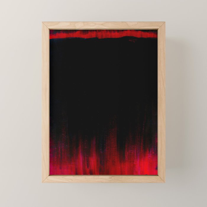 Red and Black Abstract Mini Art Print