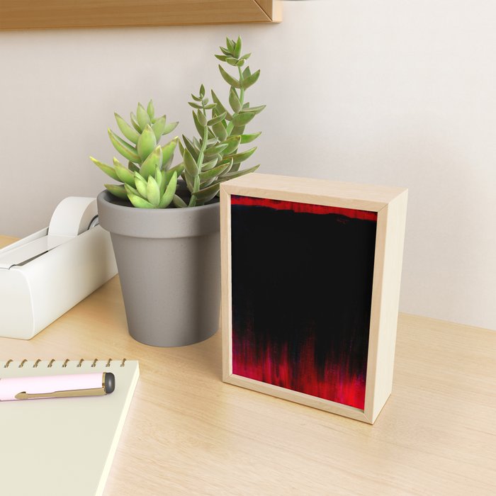 Red and Black Abstract Mini Art Print Gallery Image 2