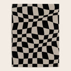 Warped Checkered Pattern (black/tan) Poster Gallery Image 4