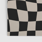 Warped Checkered Pattern (black/tan) Poster Gallery Image 3