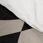 Warped Checkered Pattern (black/tan) Comforter Gallery Image 4
